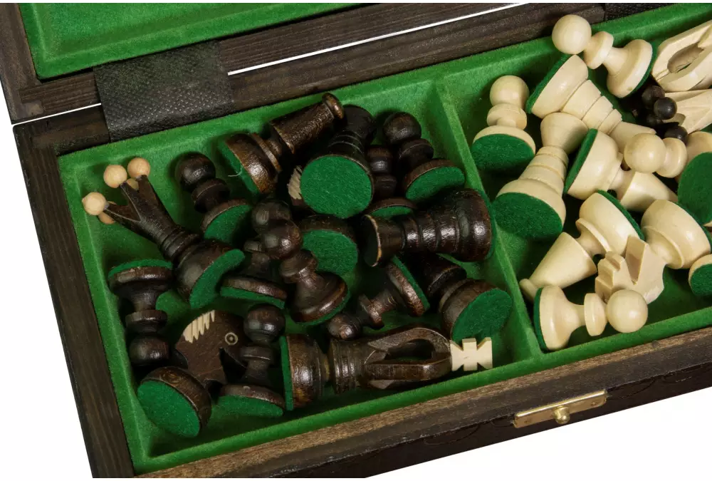 SZACHY KRÓLEWSKIE MAŁE (30x30cm) klonowe, ozdobne